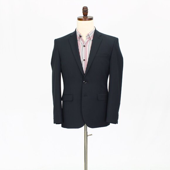Express 36S Gray Solid 2-Button Sport Coat Blazer Jacket T526 - Picture 1 of 11
